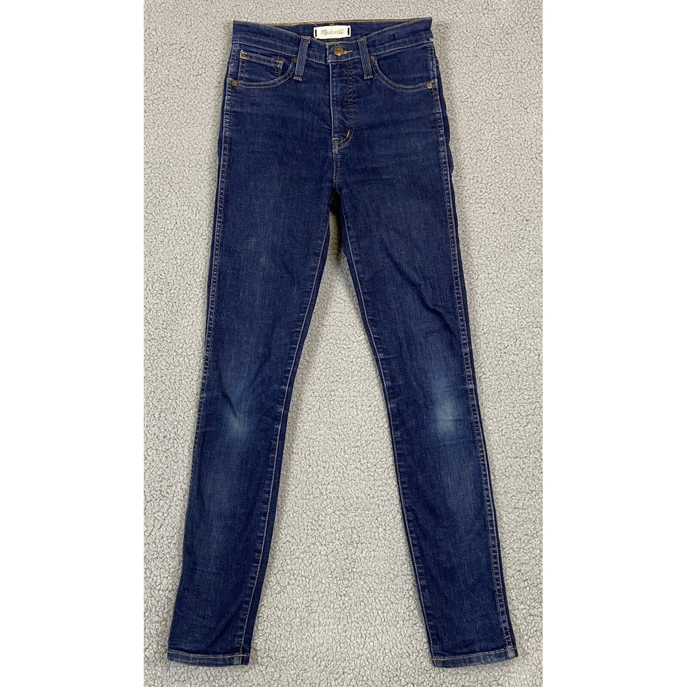 Madewell High Rise Skinny Jeans Dark Wash Denim Blue‎ Women Size 24